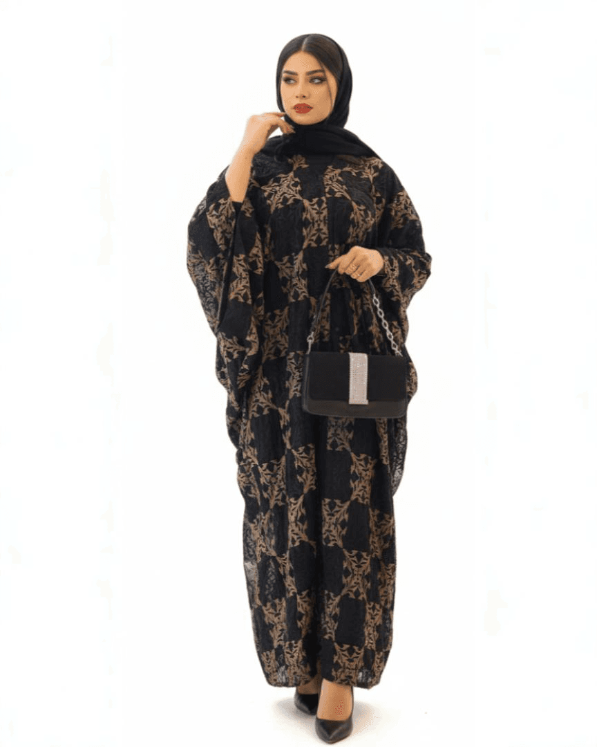 Abaya Fleur Noir